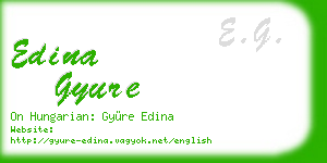 edina gyure business card