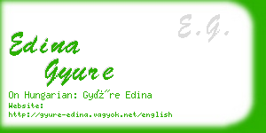 edina gyure business card